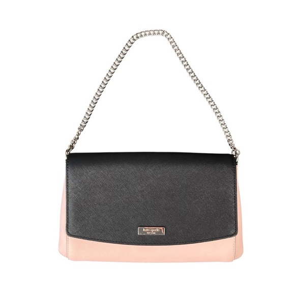 Kate Spade Laurel Way Greer Gold Chain Black and Pink Women's Bag - Picture 8 of 9